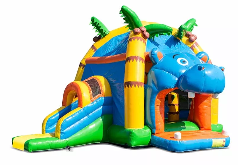 🦛 "Mr Hippo!"
Stor hoppborg med roligt flodhästtema, multiplay & rutschkana!